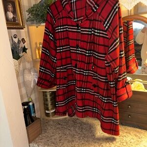 For Cynthia Red Plaid Jacket